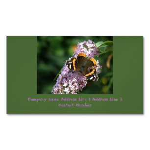 Red Admiral butterfly en Buddleia Personalized Visitekaartje Magneet