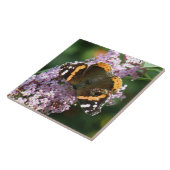Red Admiral Butterfly en Buddleia Tile Tegeltje (Zijkant)
