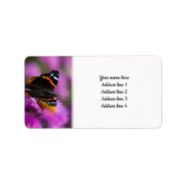 Red Admiral Butterfly Etiket