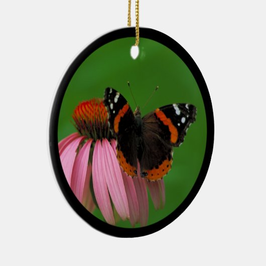 Red Admiral Butterfly Keramisch Ornament (Rechts)