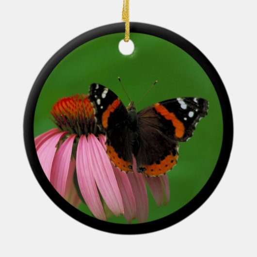 Red Admiral Butterfly Keramisch Ornament (Achterkant)