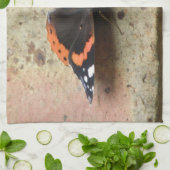 Red Admiral Butterfly Kitchen Towel Theedoek (Gevouwen)