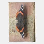 Red Admiral Butterfly Kitchen Towel Theedoek (Verticaal)
