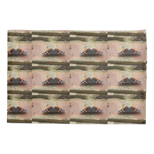 Red Admiral Butterfly Kussensloop (Achterkant)