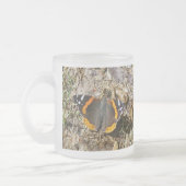 Red Admiral Butterfly Matglas Koffiemok (Links)