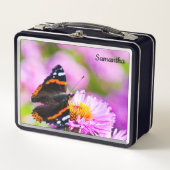Red Admiral Butterfly Metalen Lunchbox (Voorkant)