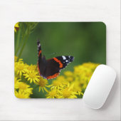 Red Admiral Butterfly Mousepad Muismat (Met muis)