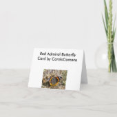 Red Admiral Butterfly Note Kaart (Achterkant)