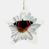 Red Admiral Butterfly op Vloer Keramisch Ornament (Voorkant)