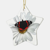 Red Admiral Butterfly op Vloer Keramisch Ornament (Links)
