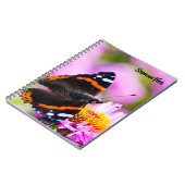 Red Admiral Butterfly Spiral notebook Notitieboek (Linkerzijde)