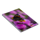 Red Admiral Butterfly Spiral notebook Notitieboek (Rechterzijde)