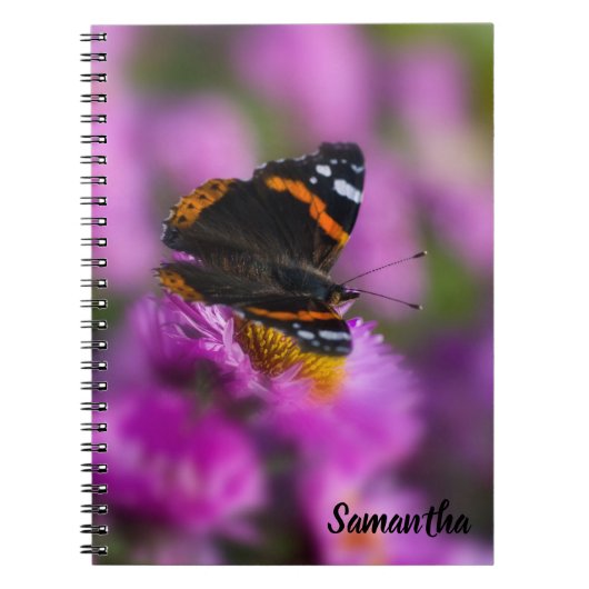 Red Admiral Butterfly Spiral notebook Notitieboek (Voorkant)