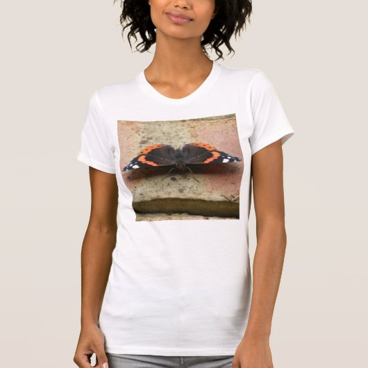 Red Admiral Butterfly T Shirt (Voorkant)
