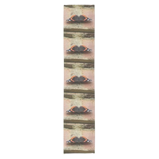 Red Admiral Butterfly Table Runner Korte Tafelloper (Voorkant)