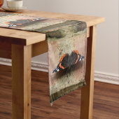 Red Admiral Butterfly Table Runner Korte Tafelloper (Voorbeeld)