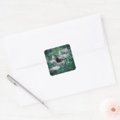 red admiral butterfly vierkante sticker (Envelop)