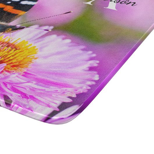 Red Admiral vlinder glazen hakplank Snijplank (Hoek)