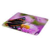 Red Admiral vlinder glazen hakplank Snijplank (Hoek)