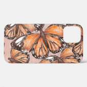 Red Admiral vlinders roze achtergrond Case-Mate iPhone Case (Achterkant (horizontaal))