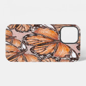 Red Admiral vlinders roze achtergrond iPhone Hoesje (Achterkant horizontaal)