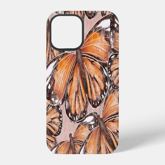 Red Admiral vlinders roze achtergrond iPhone Hoesje (Achterkant)