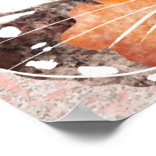 Red Admiral vlinders roze achtergrond Poster (Hoek)