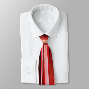 Red Adventure Striped Abstract Pattern Stropdas