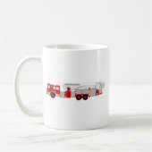 Red Aerial Scope Custom Fire Truck Design Koffiemok (Links)