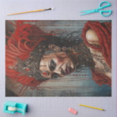 Red African American Warrior Queen Decoupage papie Tissuepapier (Craft)