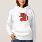 Red Afro Unicorn Hoodie (Voorkant)