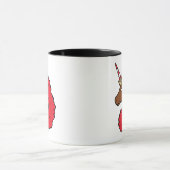 Red Afro Unicorn Mok (Midden)