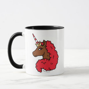 Red Afro Unicorn Mok