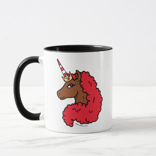 Red Afro Unicorn Mok (Links)