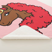 Red Afro Unicorn Sherpa Deken (3/4)