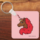 Red Afro Unicorn Sleutelhanger (Voorkant)