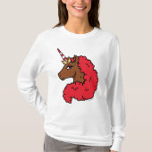 Red Afro Unicorn T-shirt (Voorkant)