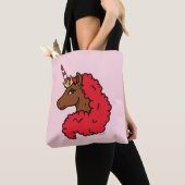 Red Afro Unicorn Tote Bag (Dichtbij)
