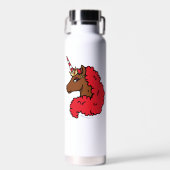 Red Afro Unicorn Waterfles (Voorkant)