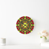 Red Afrocentric Tribal Ronde Klok (Huis)