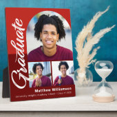 Red Afstuderen 3 Photo Bold Arch Script Minimalist Fotoplaat (Zijkant)