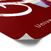 Red Afstuderen 3 Photo Bold Arch Script Minimalist Poster (Hoek)