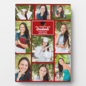 Red Afstuderen Collage Custom 2023 Afstuderen Foto Fotoplaat (voorkant)