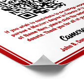Red Afstuderen College Fund QR-code Poster (Hoek)