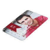 Red Afstuderen Foto Aankondiging Magnet Magneet (Linkerzijde)