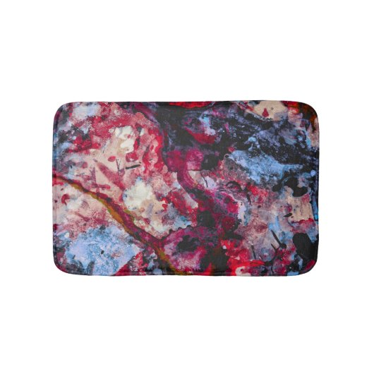 Red Agate Crystal Geode Abstract Badmat (Voorkant)