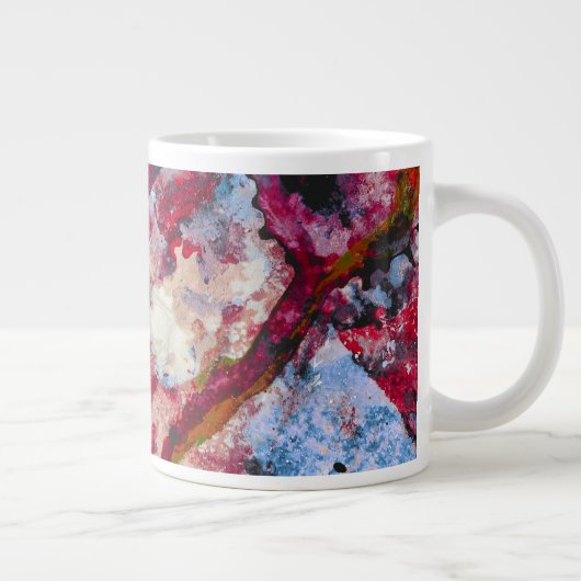 Red Agate Crystal Geode Abstract Grote Koffiekop (Rechts)