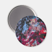 Red Agate Crystal Geode Abstract Magneet (Voorkant / Achterkant)