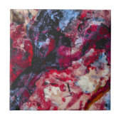 Red Agate Crystal Geode Abstract Tegeltje (Voorkant)