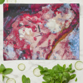 Red Agate Crystal Geode Abstract Theedoek (Gevouwen)